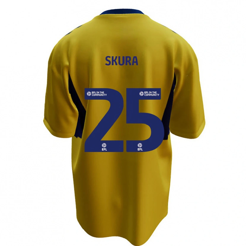 Danxen Heren Declan Skura #25 Geel Blauw Uitshirt Uittenue 2025/26 T-Shirt België