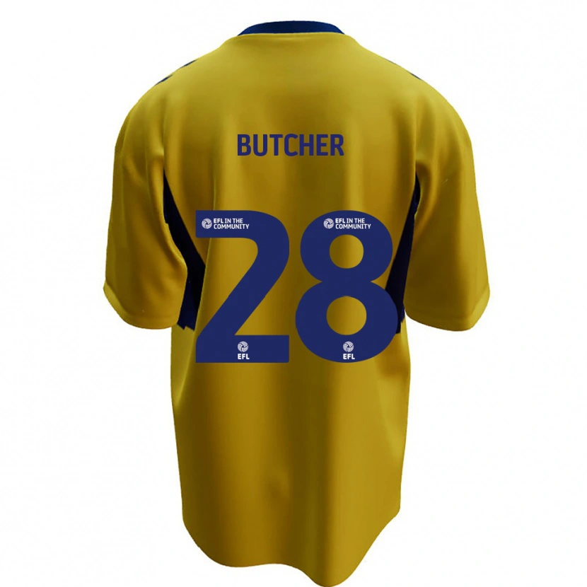 Danxen Heren Matt Butcher #28 Geel Blauw Uitshirt Uittenue 2025/26 T-Shirt België