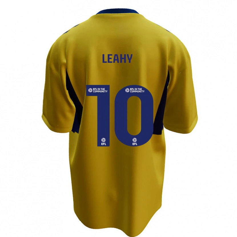 Danxen Heren Luke Leahy #10 Geel Blauw Uitshirt Uittenue 2025/26 T-Shirt België