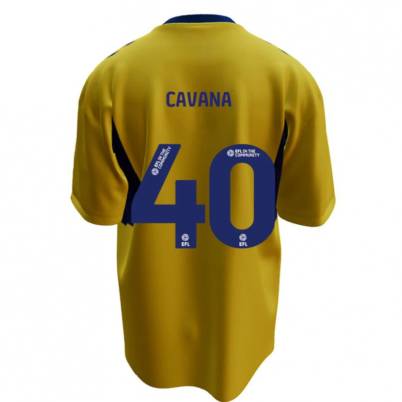 Danxen Heren Max Cavana #40 Geel Blauw Uitshirt Uittenue 2025/26 T-Shirt België