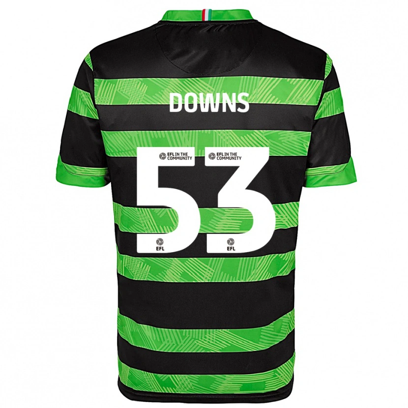 Danxen Heren Oliver Downs #53 Zwart Groen Uitshirt Uittenue 2025/26 T-Shirt België