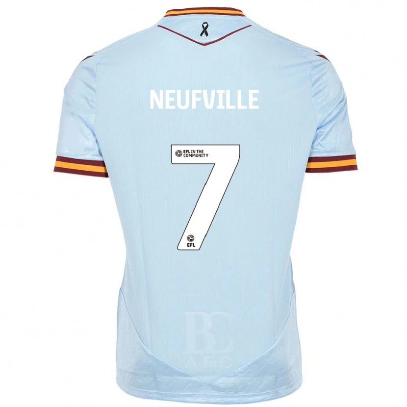 Danxen Heren Josh Neufville #7 Hemelsblauw Uitshirt Uittenue 2025/26 T-Shirt België
