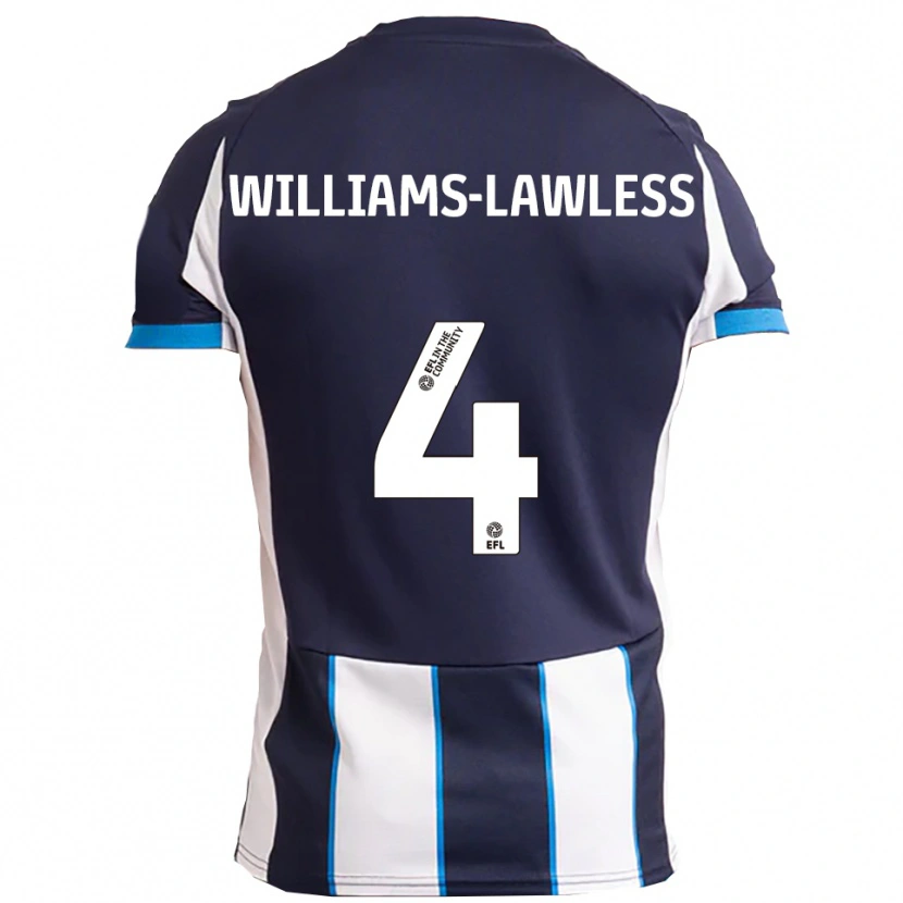 Danxen Heren John Williams-Lawless #4 Wit Marine Uitshirt Uittenue 2025/26 T-Shirt België
