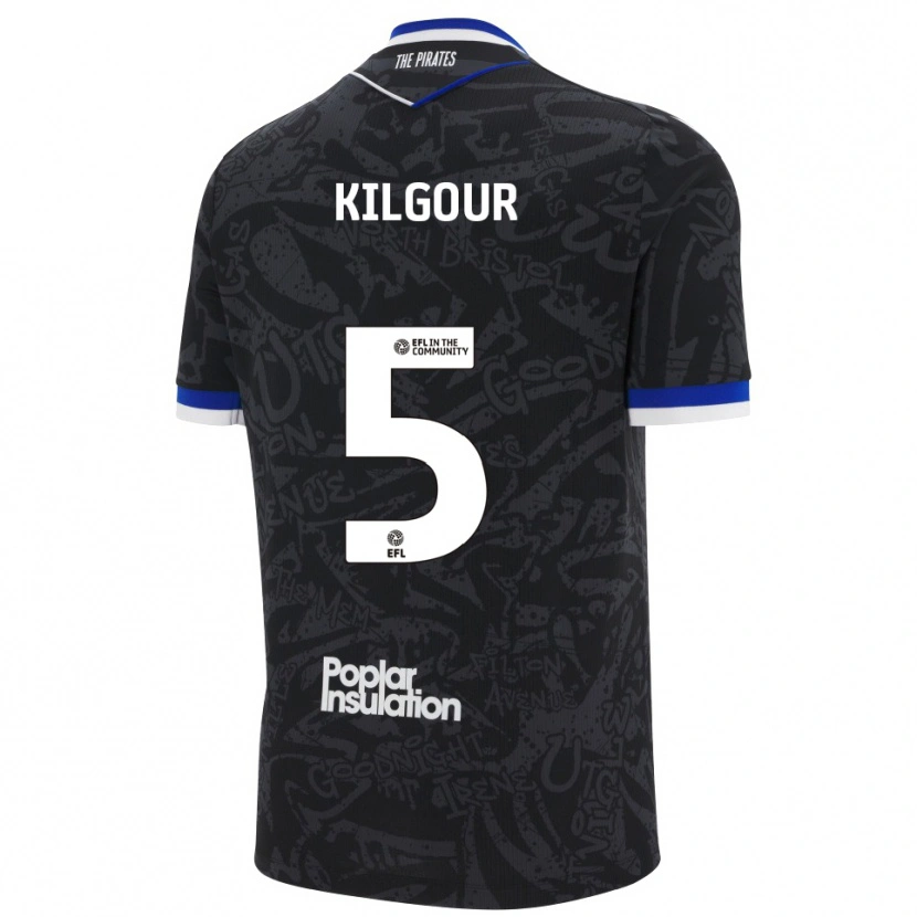 Danxen Heren Alfie Kilgour #5 Zwart Wit Uitshirt Uittenue 2025/26 T-Shirt België