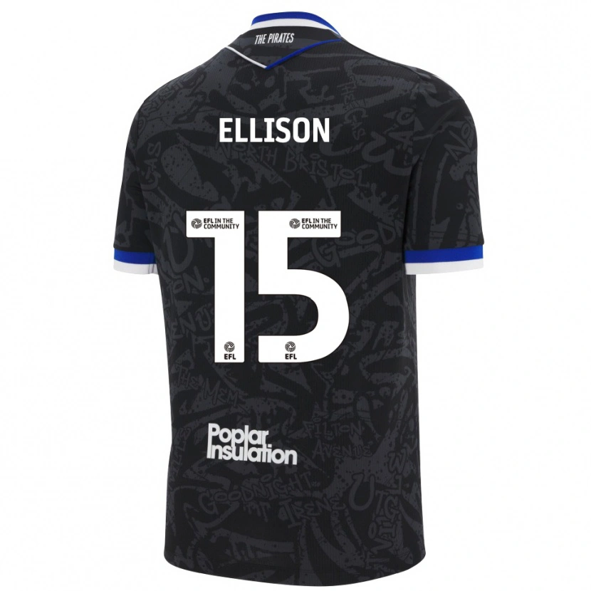 Danxen Heren Dan Ellison #15 Zwart Wit Uitshirt Uittenue 2025/26 T-Shirt België