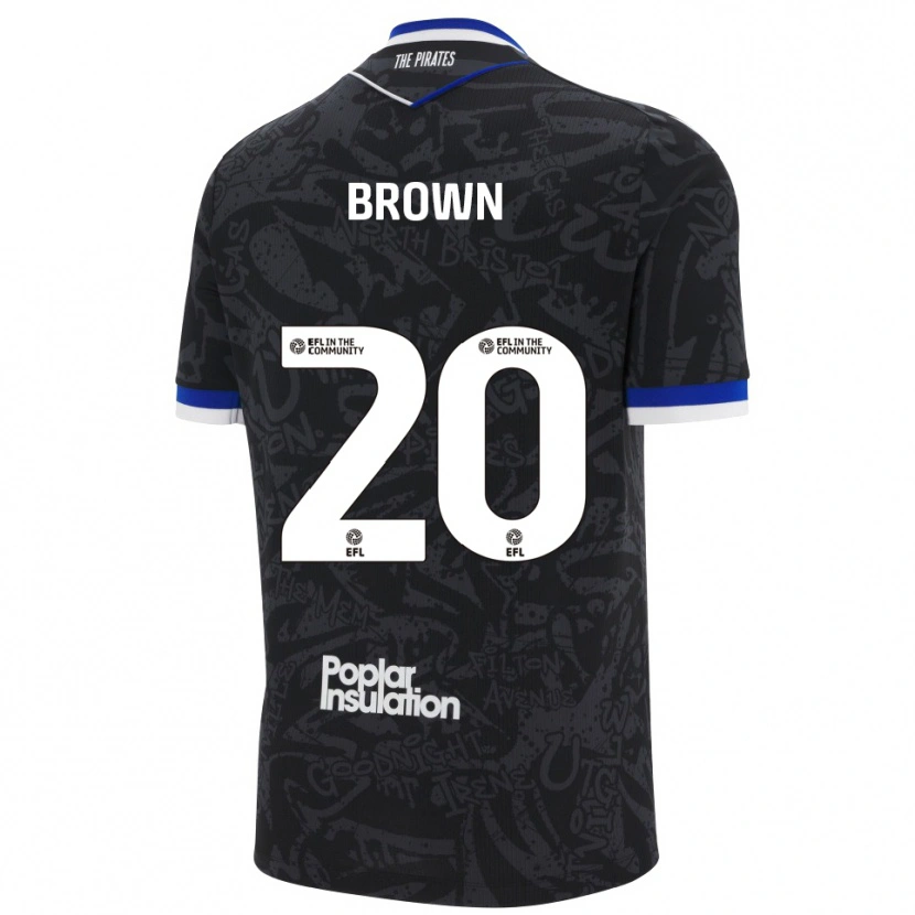 Danxen Heren Jevani Brown #20 Zwart Wit Uitshirt Uittenue 2025/26 T-Shirt België