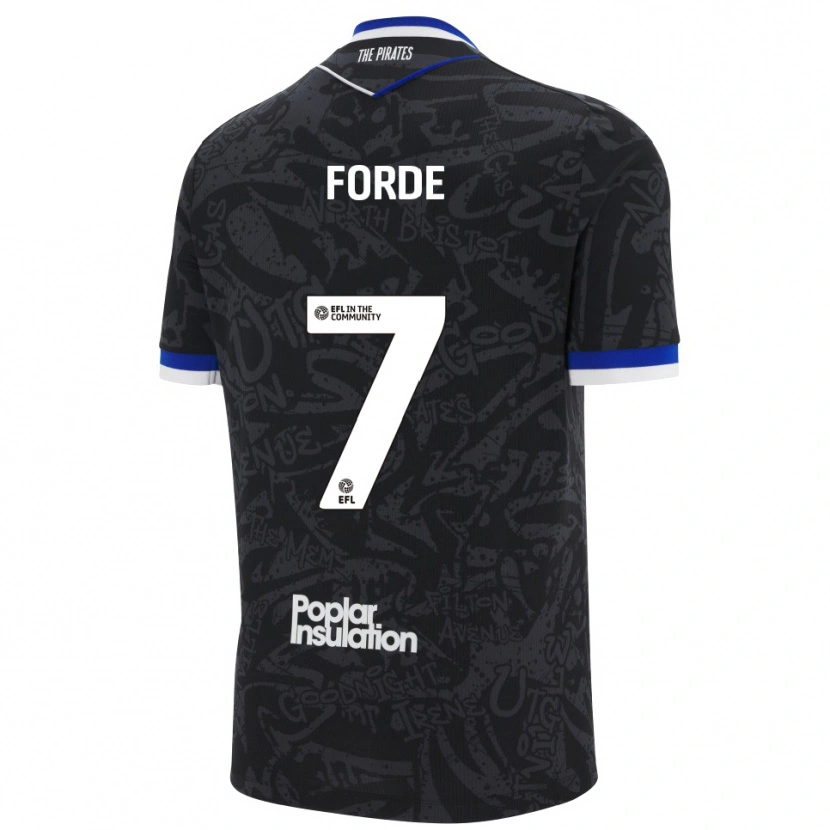 Danxen Heren Shaqai Forde #7 Zwart Wit Uitshirt Uittenue 2025/26 T-Shirt België