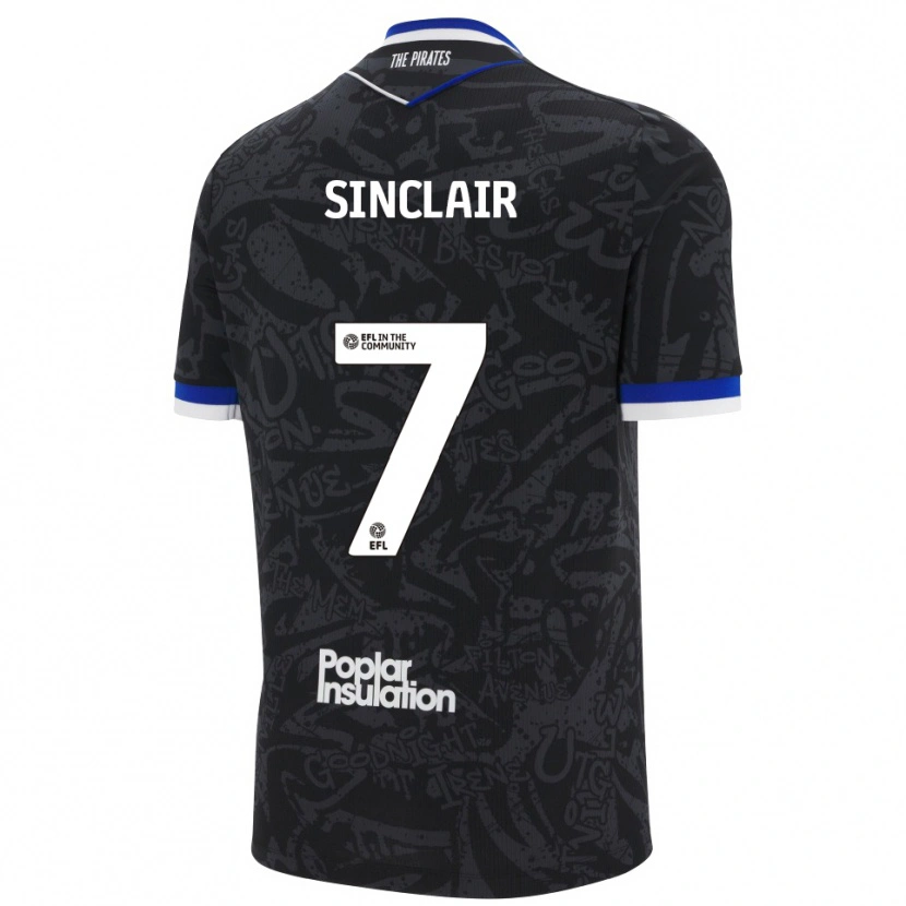 Danxen Heren Scott Sinclair #7 Zwart Wit Uitshirt Uittenue 2025/26 T-Shirt België