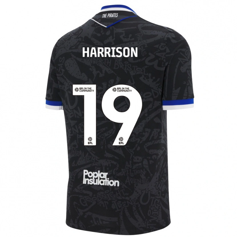 Danxen Heren Ellis Harrison #19 Zwart Wit Uitshirt Uittenue 2025/26 T-Shirt België