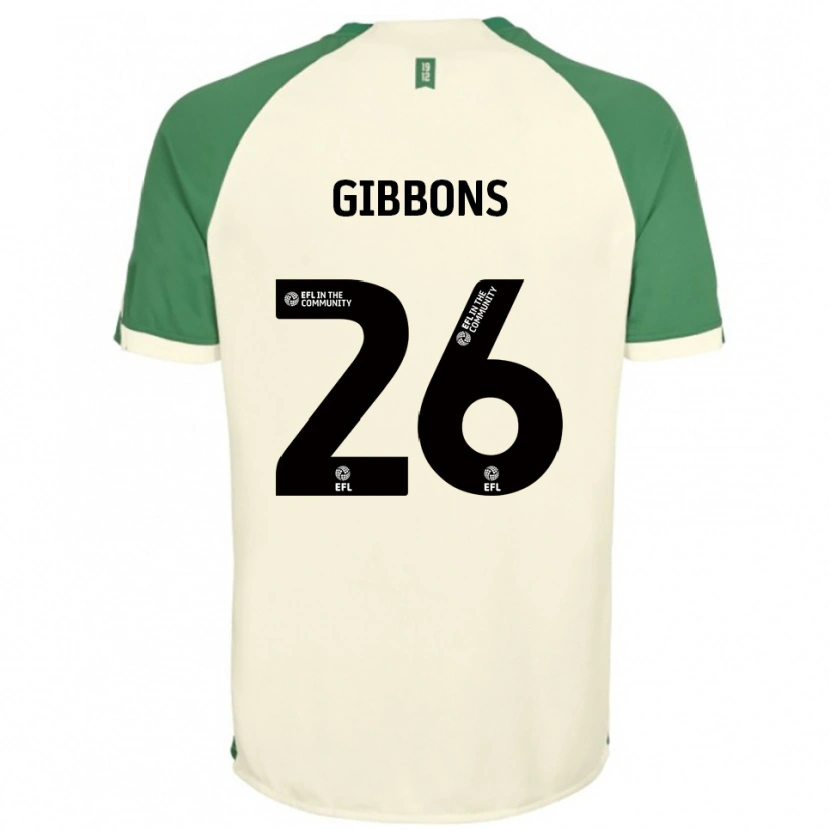 Danxen Heren James Gibbons #26 Gebroken Wit Groen Uitshirt Uittenue 2025/26 T-Shirt België