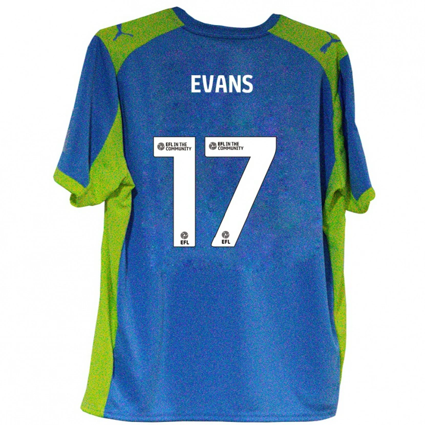 Danxen Heren Ched Evans #17 Hemelsblauw Geel Uitshirt Uittenue 2025/26 T-Shirt België