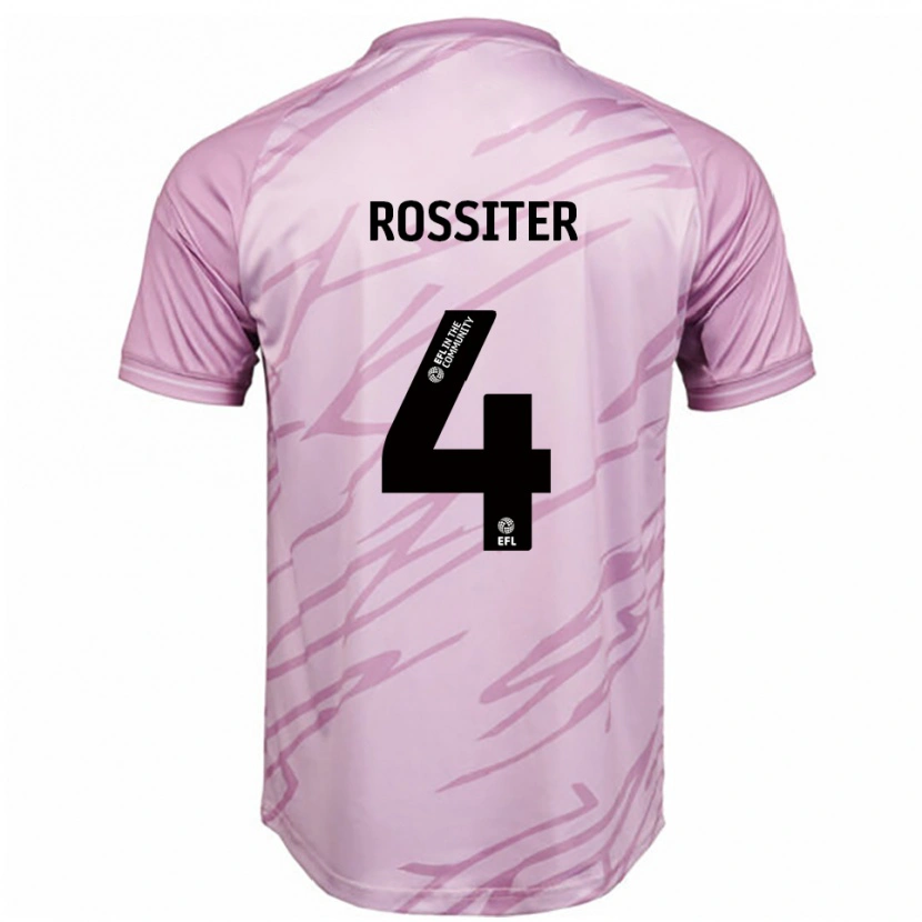 Danxen Heren Jordan Rossiter #4 Roze Zwart Uitshirt Uittenue 2025/26 T-Shirt België