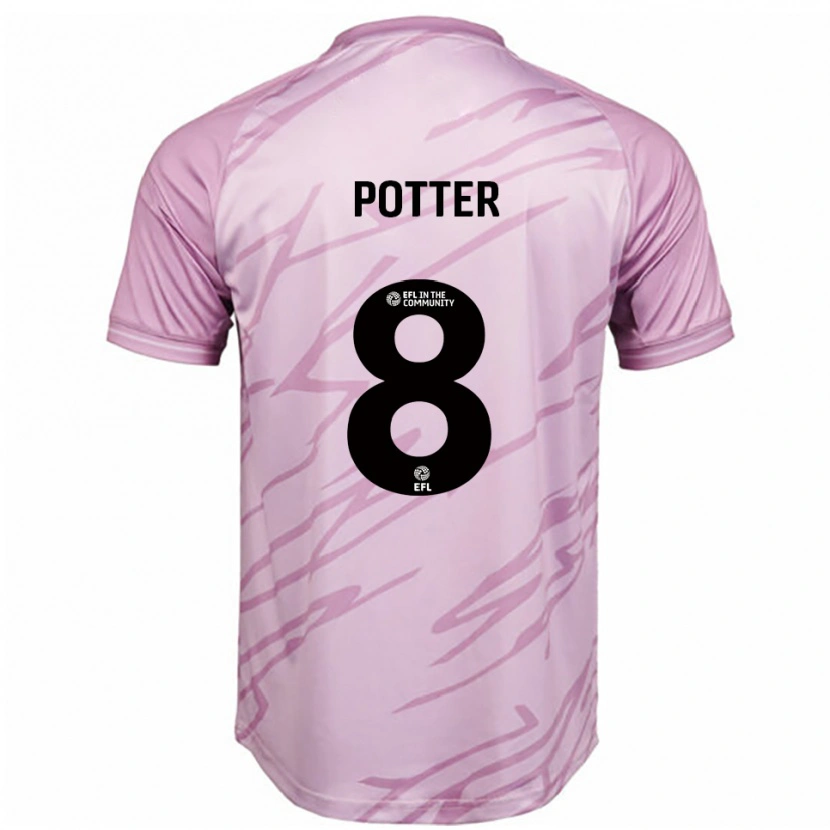 Danxen Heren Milly Potter #8 Roze Zwart Uitshirt Uittenue 2025/26 T-Shirt België
