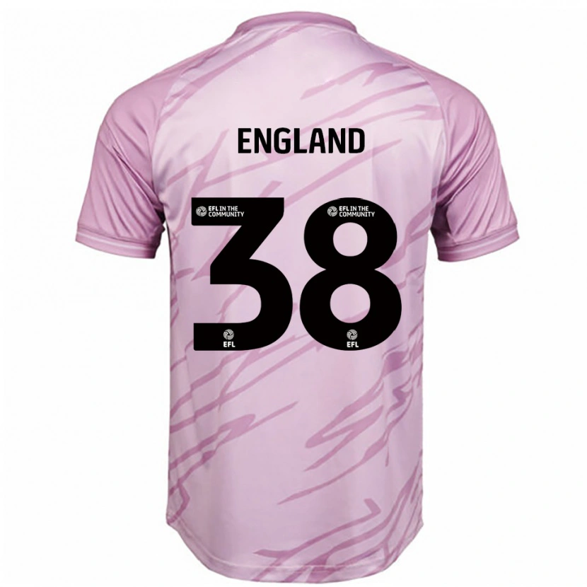 Danxen Heren Isaac England #38 Roze Zwart Uitshirt Uittenue 2025/26 T-Shirt België