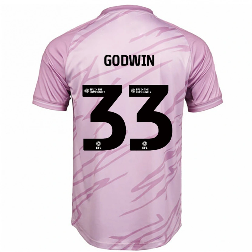 Danxen Heren Isaac Godwin #33 Roze Zwart Uitshirt Uittenue 2025/26 T-Shirt België