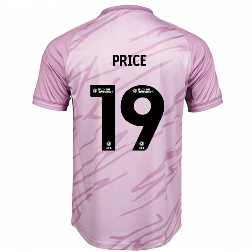 Danxen Heren Jack Price #19 Roze Zwart Uitshirt Uittenue 2025/26 T-Shirt België