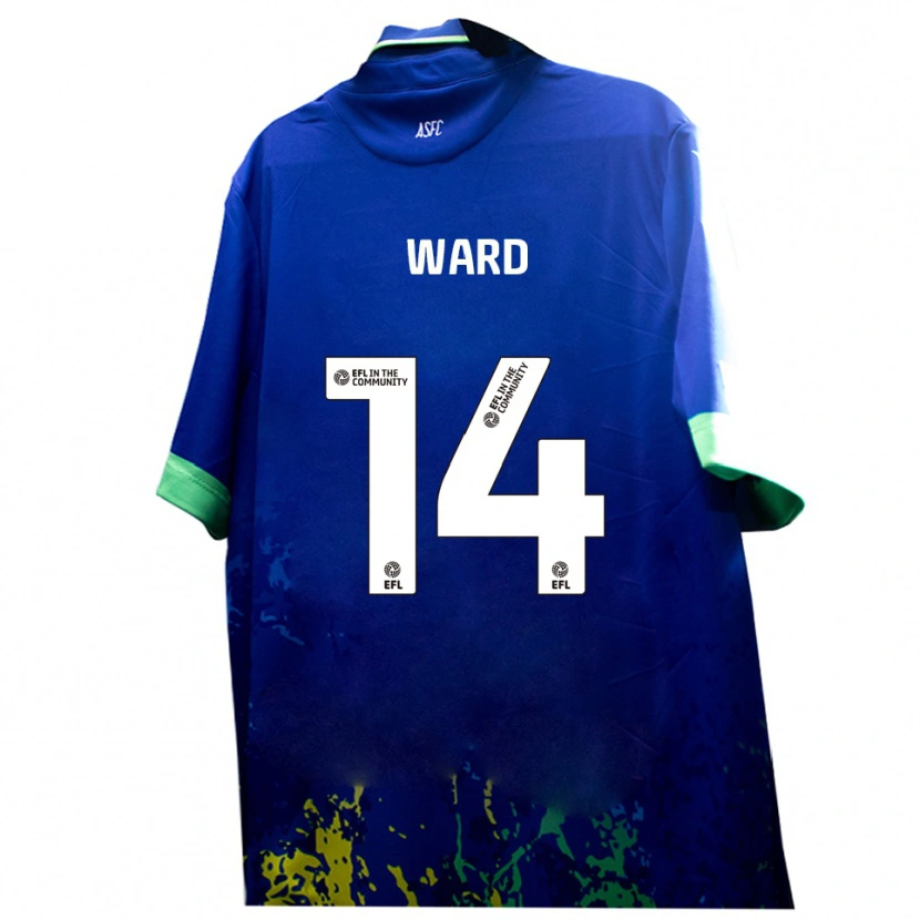 Danxen Heren Benn Ward #14 Blauw Geel Uitshirt Uittenue 2025/26 T-Shirt België