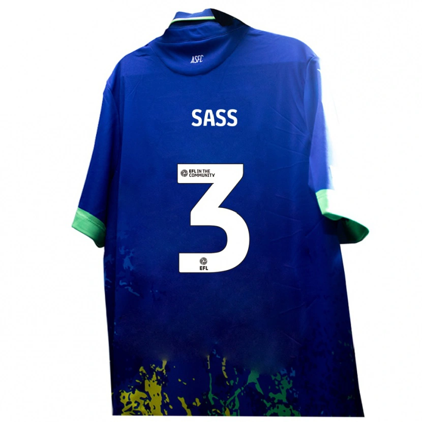 Danxen Heren Freddie Sass #3 Blauw Geel Uitshirt Uittenue 2025/26 T-Shirt België