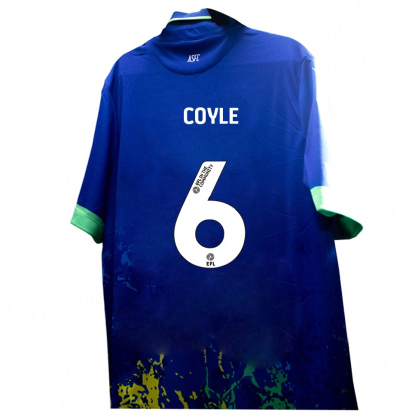 Danxen Heren Liam Coyle #6 Blauw Geel Uitshirt Uittenue 2025/26 T-Shirt België
