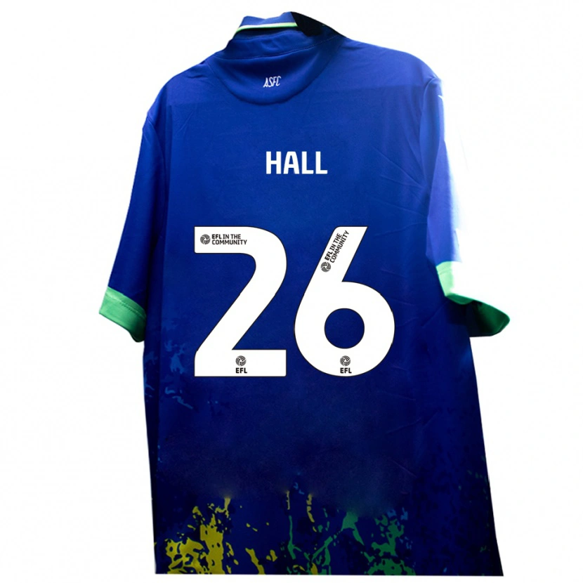 Danxen Heren Charlie Hall #26 Blauw Geel Uitshirt Uittenue 2025/26 T-Shirt België