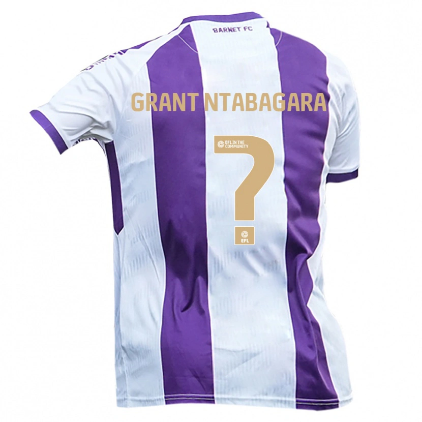 Danxen Heren Kaela Grant Ntabagara #0 Wit Paars Uitshirt Uittenue 2025/26 T-Shirt België