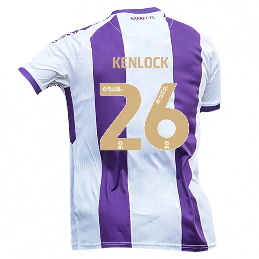 Danxen Heren Myles Kenlock #26 Wit Paars Uitshirt Uittenue 2025/26 T-Shirt België