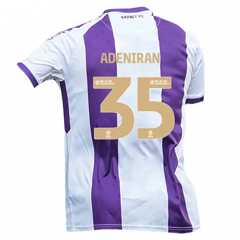 Danxen Heren Dennis Adeniran #35 Wit Paars Uitshirt Uittenue 2025/26 T-Shirt België