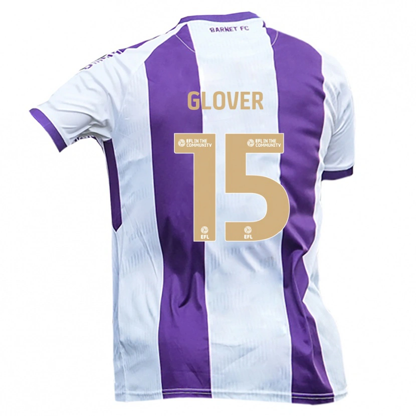 Danxen Heren Ryan Glover #15 Wit Paars Uitshirt Uittenue 2025/26 T-Shirt België
