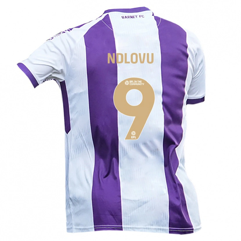 Danxen Heren Lee Ndlovu #9 Wit Paars Uitshirt Uittenue 2025/26 T-Shirt België