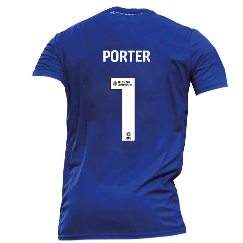 Danxen Heren George Porter #1 Blauw Wit Uitshirt Uittenue 2025/26 T-Shirt België