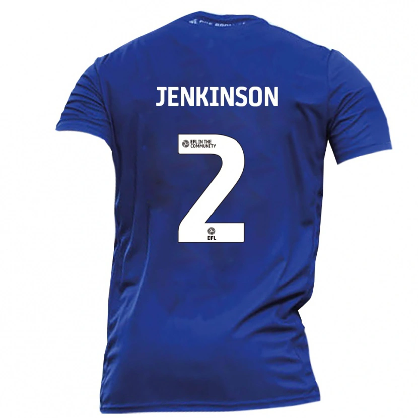 Danxen Heren Carl Jenkinson #2 Blauw Wit Uitshirt Uittenue 2025/26 T-Shirt België