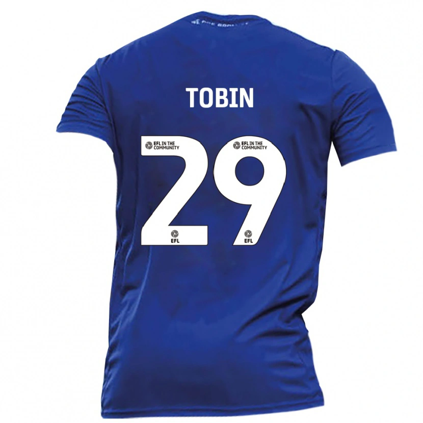 Danxen Heren Josh Tobin #29 Blauw Wit Uitshirt Uittenue 2025/26 T-Shirt België