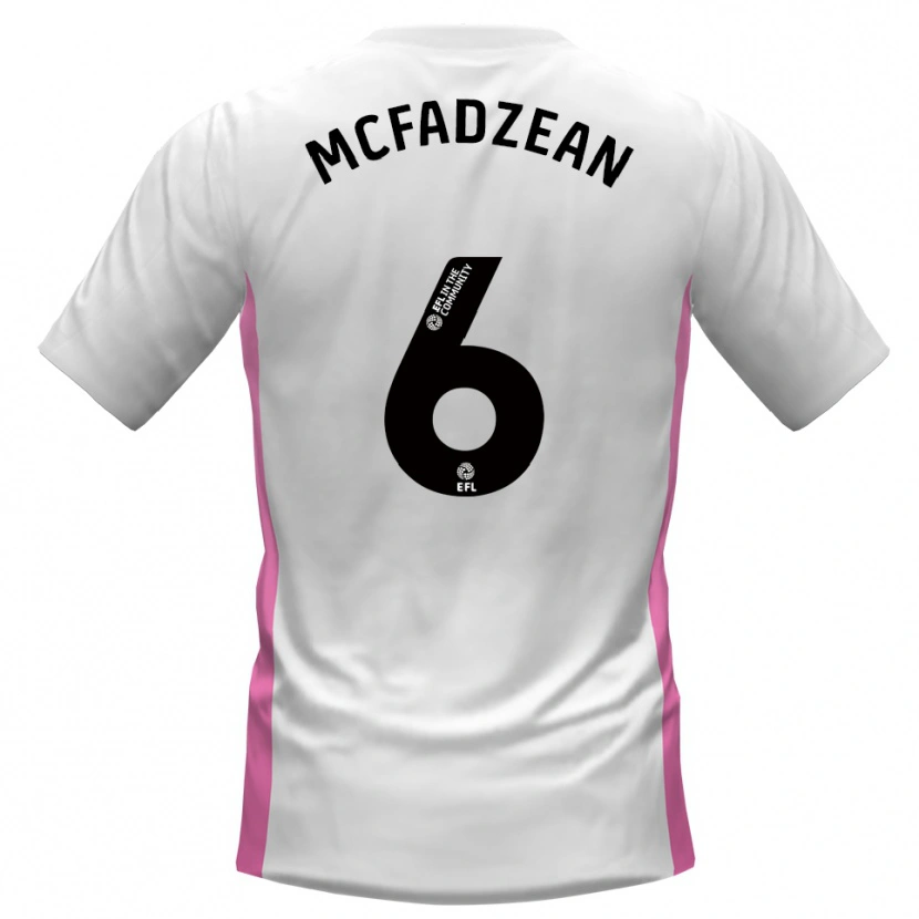 Danxen Heren Kyle Mcfadzean #6 Wit Rood Uitshirt Uittenue 2025/26 T-Shirt België