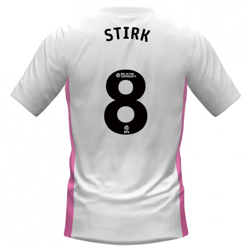 Danxen Heren Ryan Stirk #8 Wit Rood Uitshirt Uittenue 2025/26 T-Shirt België