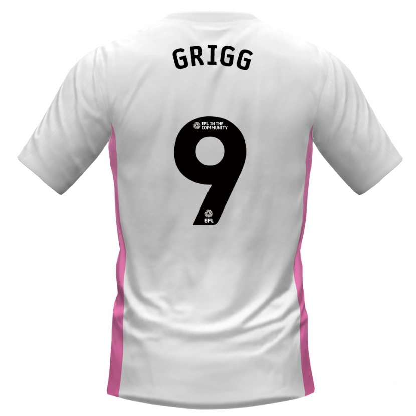 Danxen Heren Will Grigg #9 Wit Rood Uitshirt Uittenue 2025/26 T-Shirt België