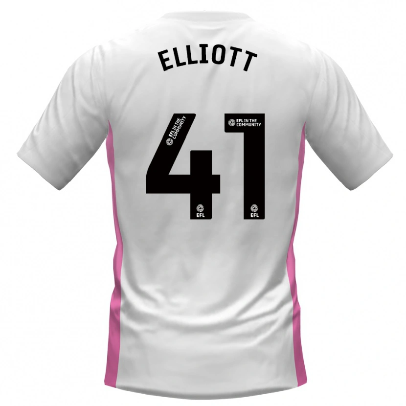 Danxen Heren Gunner Elliott #41 Wit Rood Uitshirt Uittenue 2025/26 T-Shirt België
