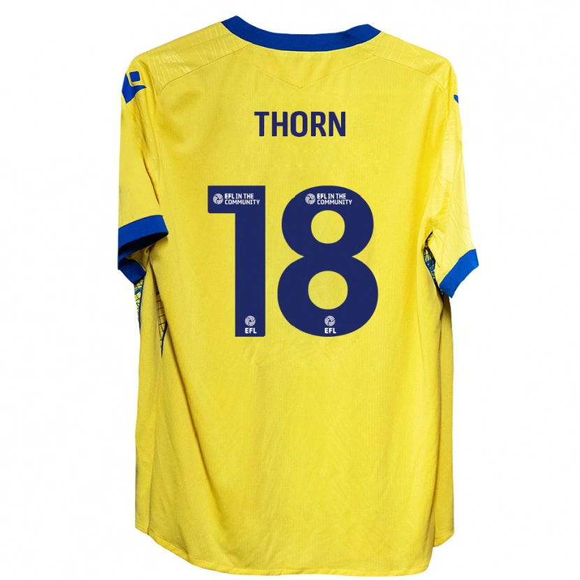 Danxen Heren Oscar Thorn #18 Geel Blauw Uitshirt Uittenue 2025/26 T-Shirt België