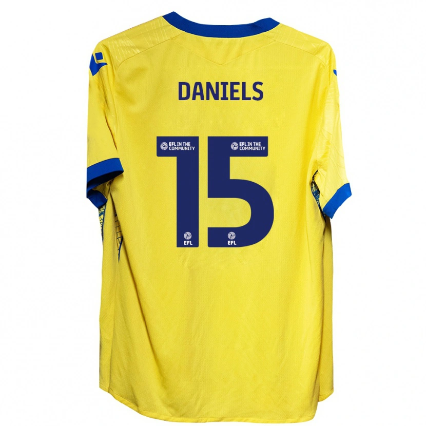 Danxen Heren Learna Daniels #15 Geel Blauw Uitshirt Uittenue 2025/26 T-Shirt België