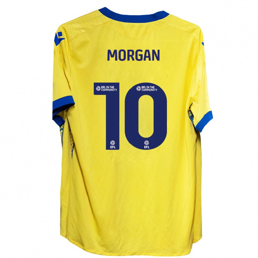 Danxen Heren Lindsey Morgan #10 Geel Blauw Uitshirt Uittenue 2025/26 T-Shirt België