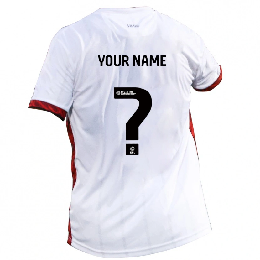 Danxen Heren Uw Naam #0 Wit Rood Zwart Uitshirt Uittenue 2025/26 T-Shirt België