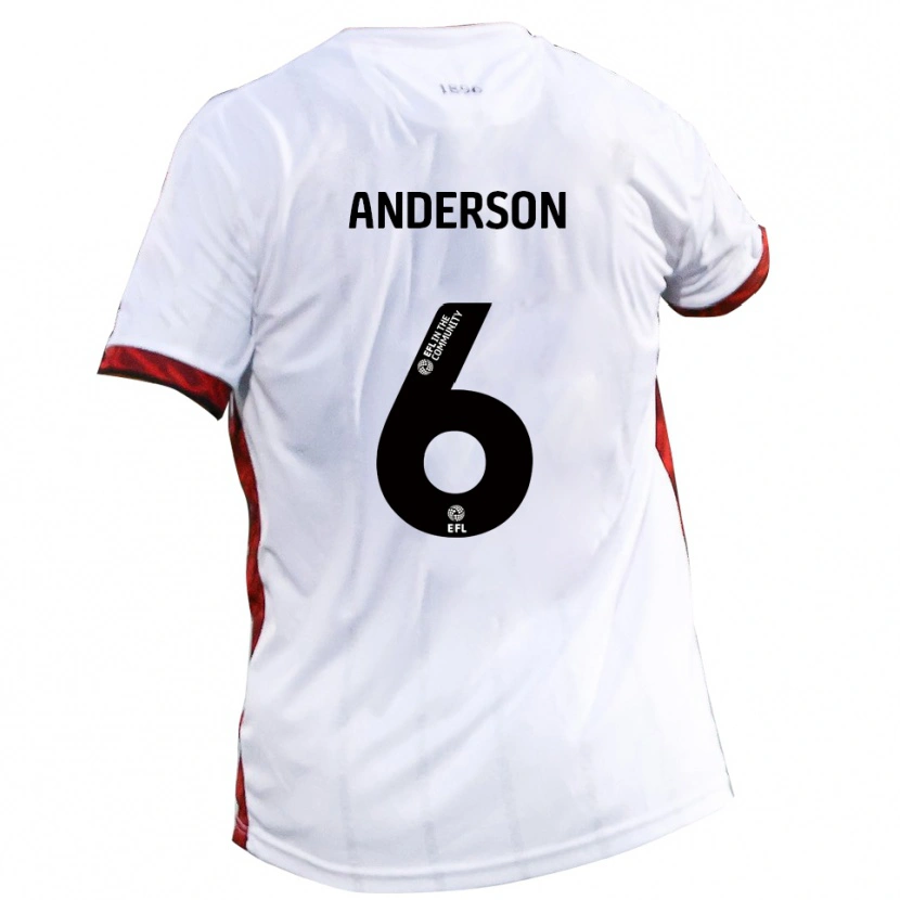 Danxen Heren Max Anderson #6 Wit Rood Zwart Uitshirt Uittenue 2025/26 T-Shirt België