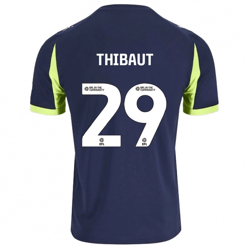 Danxen Heren Adrien Thibaut #29 Marine Fluorescerend Groen Uitshirt Uittenue 2025/26 T-Shirt België