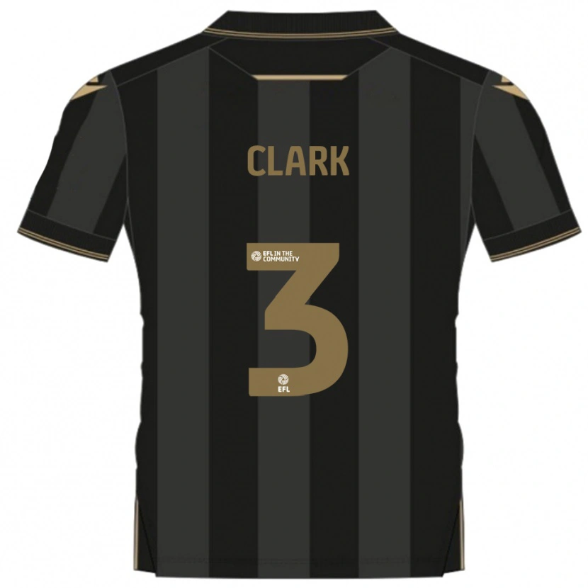 Danxen Heren Max Clark #3 Zwart Goud Uitshirt Uittenue 2025/26 T-Shirt België