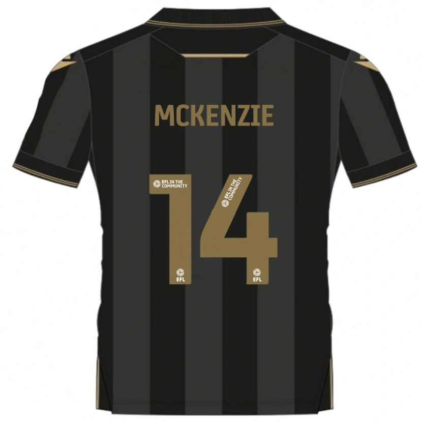 Danxen Heren Robbie Mckenzie #14 Zwart Goud Uitshirt Uittenue 2025/26 T-Shirt België