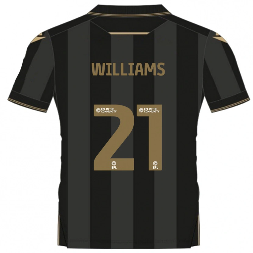 Danxen Heren Euan Williams #21 Zwart Goud Uitshirt Uittenue 2025/26 T-Shirt België