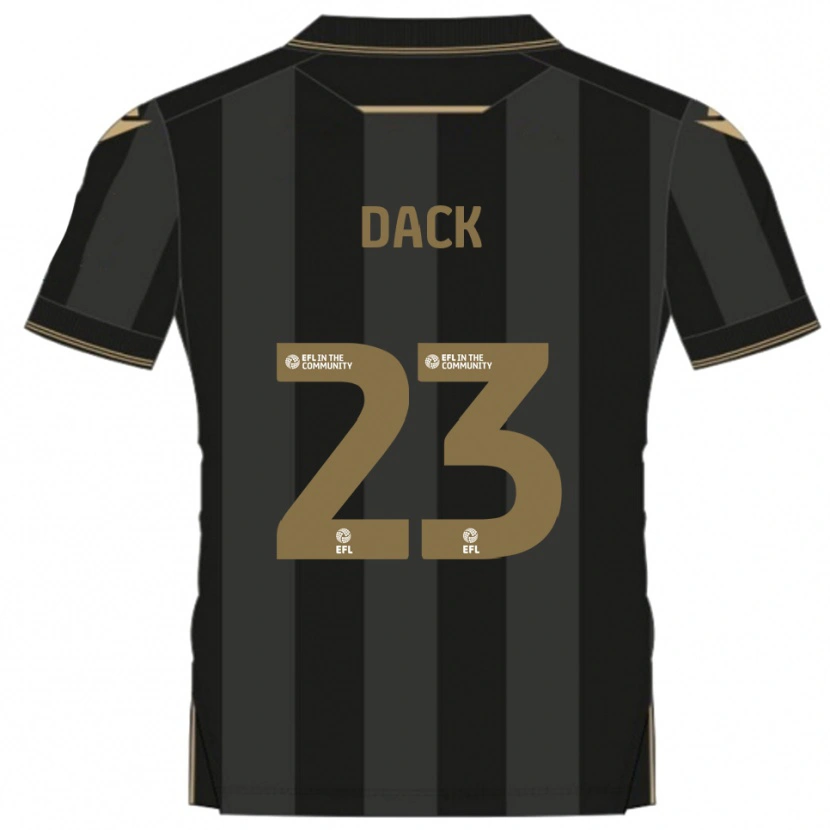 Danxen Heren Bradley Dack #23 Zwart Goud Uitshirt Uittenue 2025/26 T-Shirt België