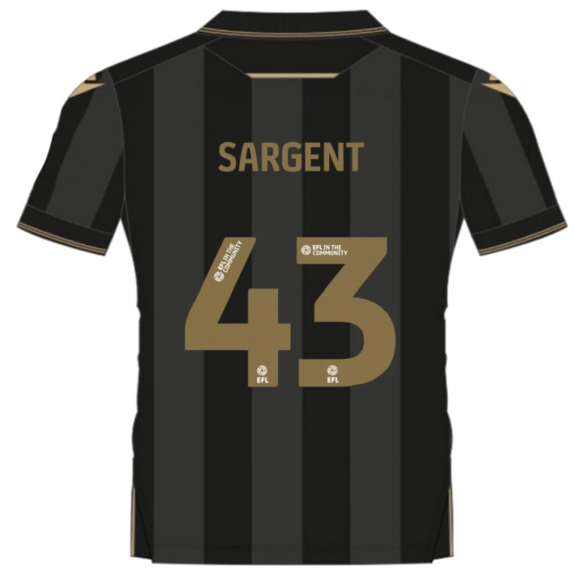 Danxen Heren Stan Sargent #43 Zwart Goud Uitshirt Uittenue 2025/26 T-Shirt België