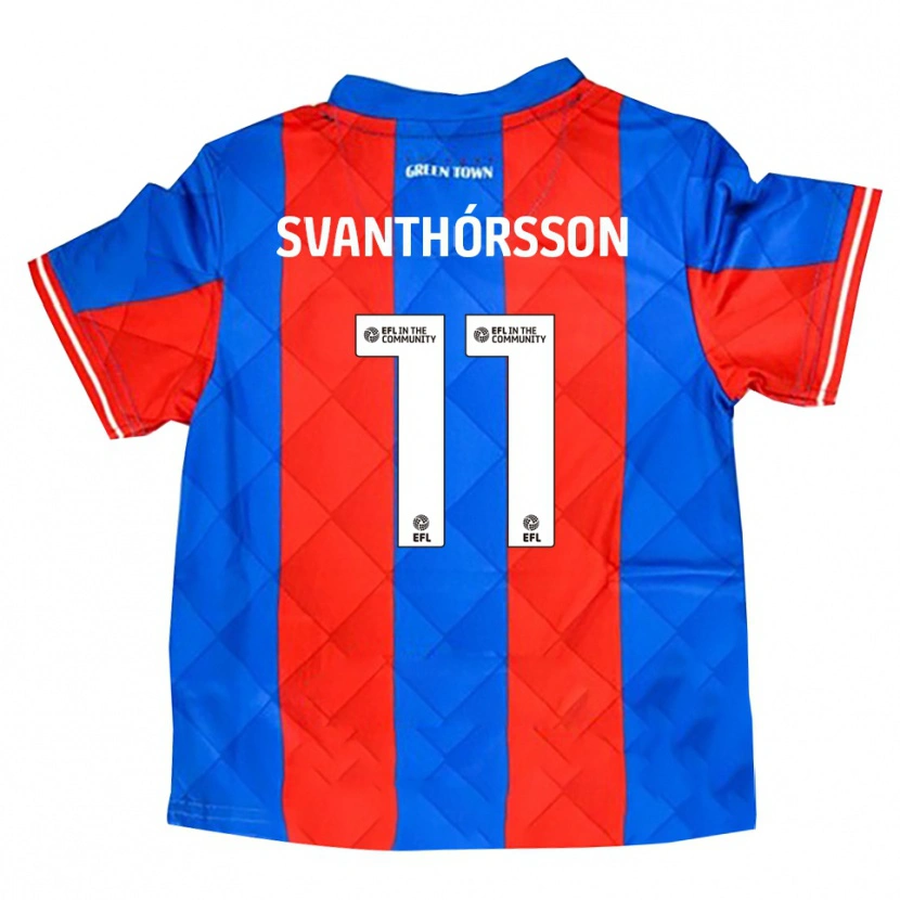 Danxen Heren Jason Dadi Svanthórsson #11 Blauw Rood Wit Uitshirt Uittenue 2025/26 T-Shirt België