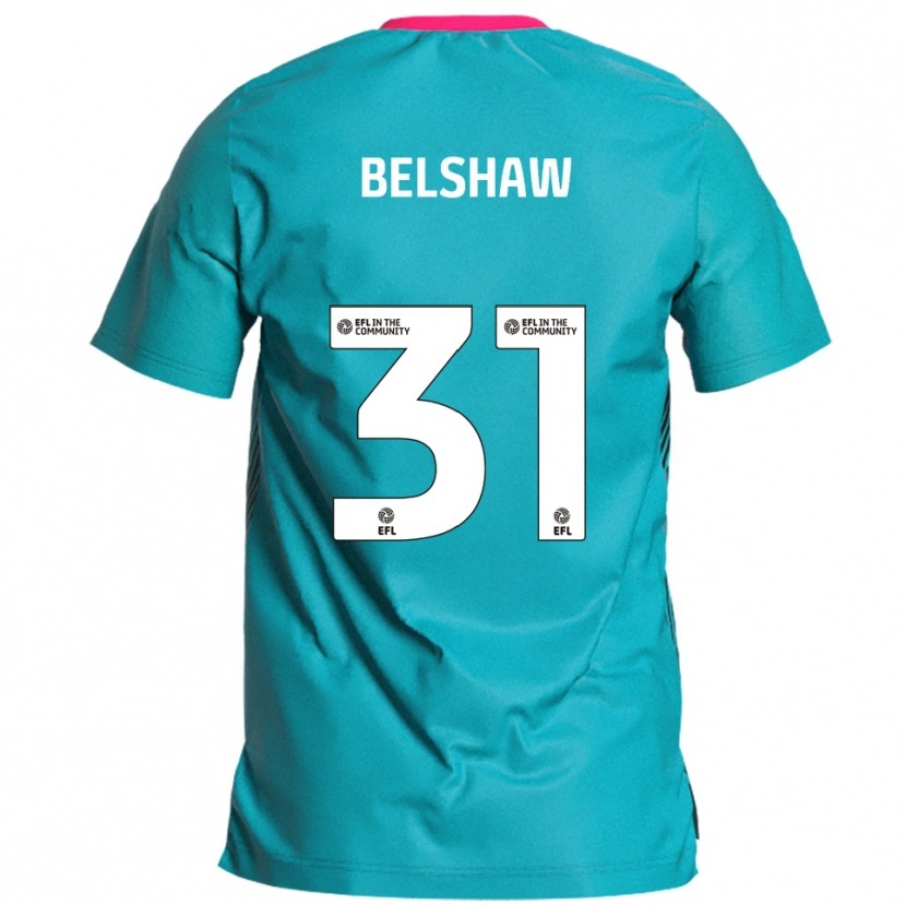 Danxen Heren James Belshaw #31 Hemelsblauw Roze Uitshirt Uittenue 2025/26 T-Shirt België