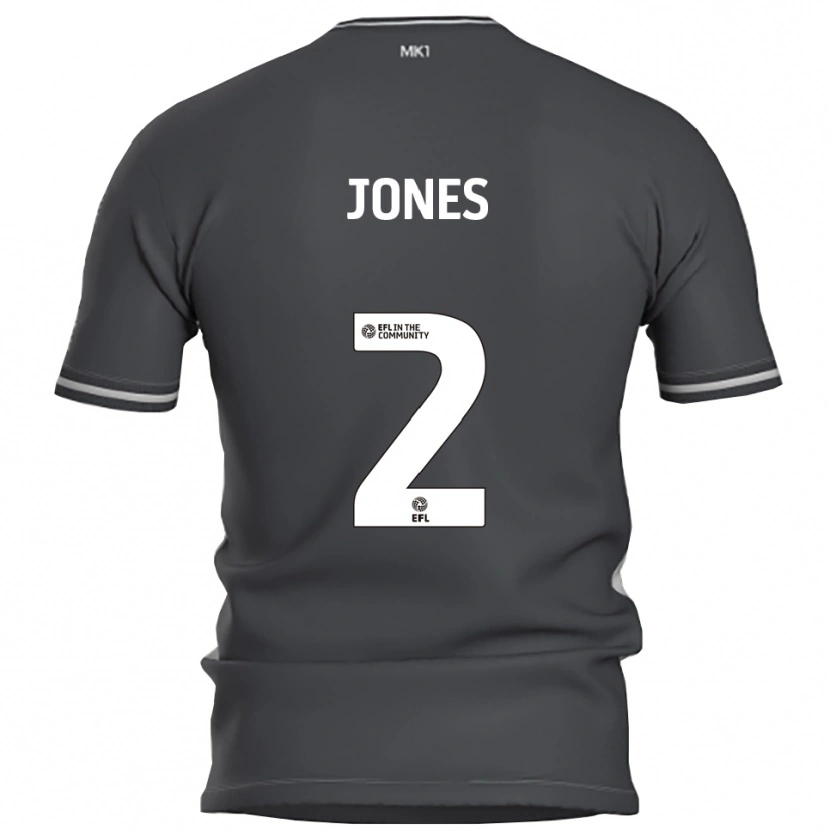 Danxen Heren Gethin Jones #2 Grijs Zilver Uitshirt Uittenue 2025/26 T-Shirt België